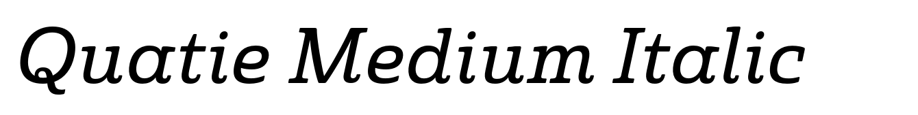 Quatie Medium Italic